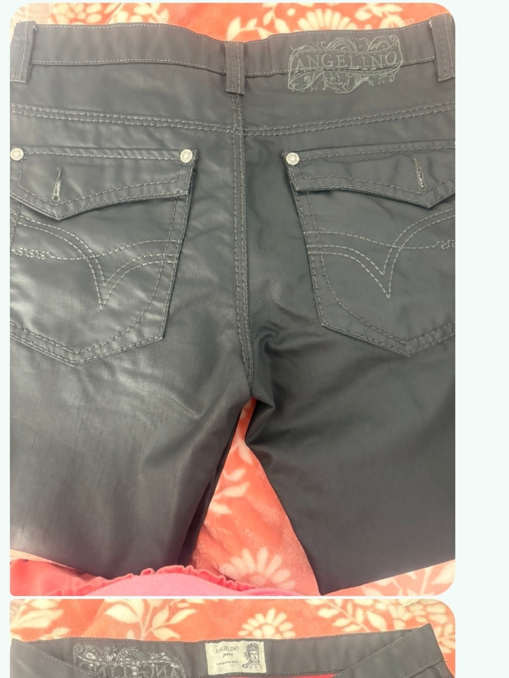 Last Chance Angelina Men's Skinny Jeans in Charcoal Black - Picture 4 of 5